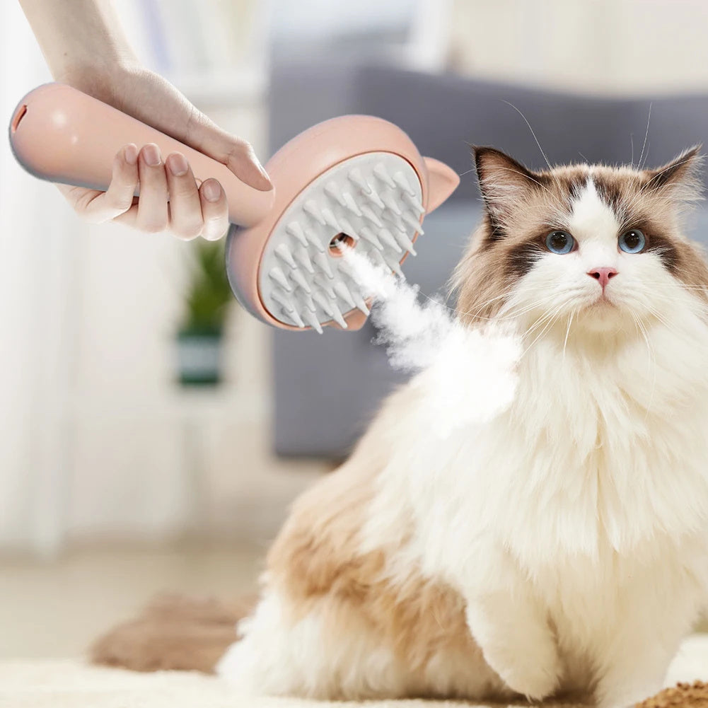 Cepillo de Limpieza para Gatos con Spray – Cepillo Multifuncional de Grooming