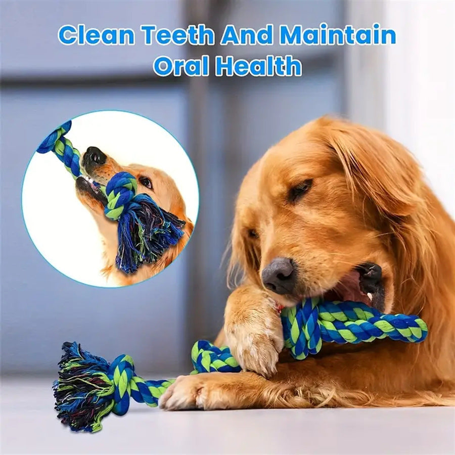 Heavy-Duty Rope Knot Toy | Juguete de Cuerda Resistente para Perros Grandes | Limpieza Dental y Juego Activo