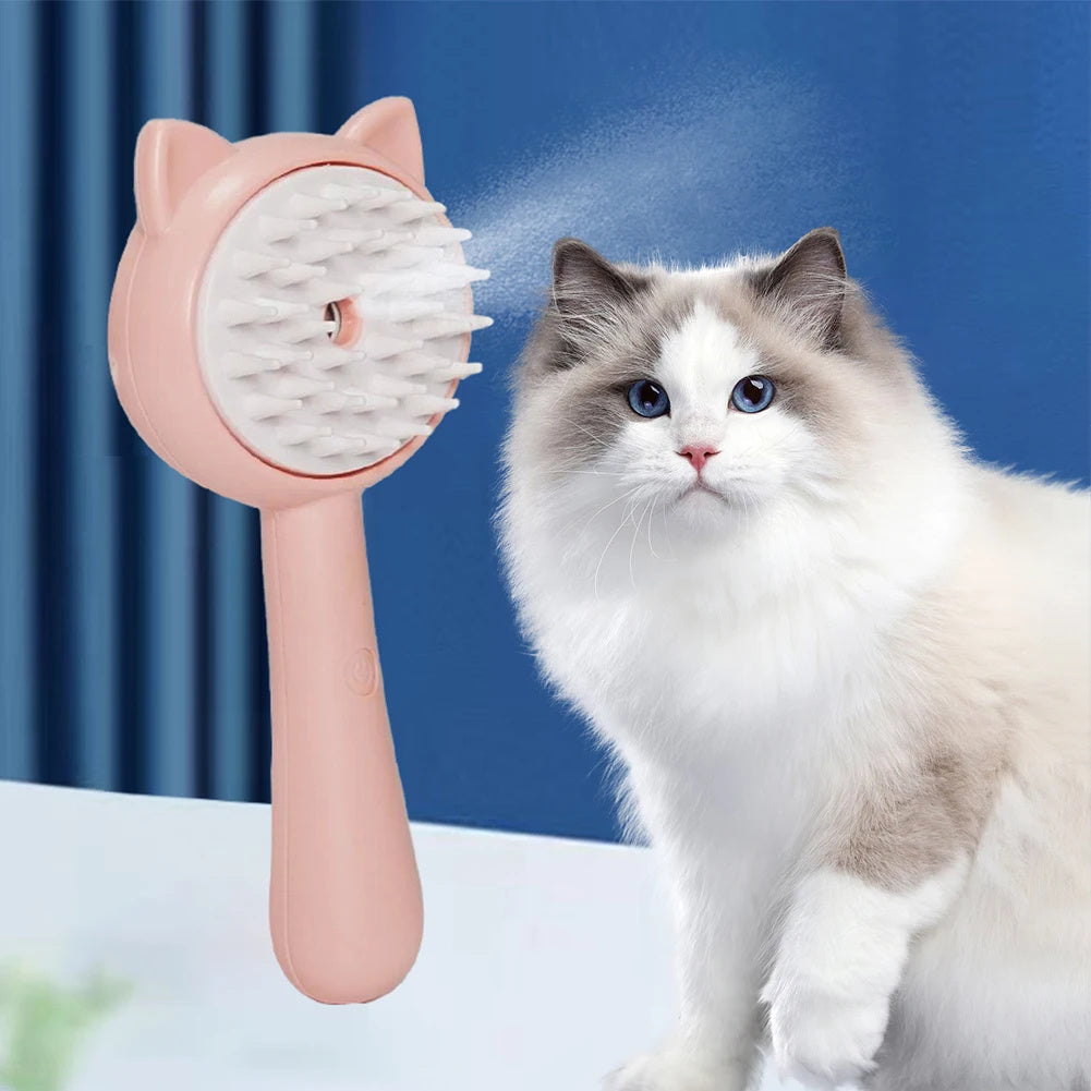 Cepillo de Limpieza para Gatos con Spray – Cepillo Multifuncional de Grooming