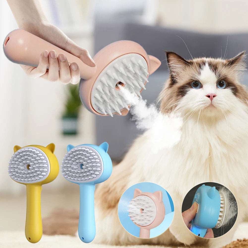 Cepillo de Limpieza para Gatos con Spray – Cepillo Multifuncional de Grooming