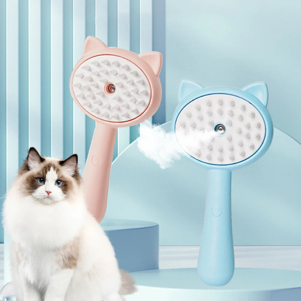 Cepillo de Limpieza para Gatos con Spray – Cepillo Multifuncional de Grooming